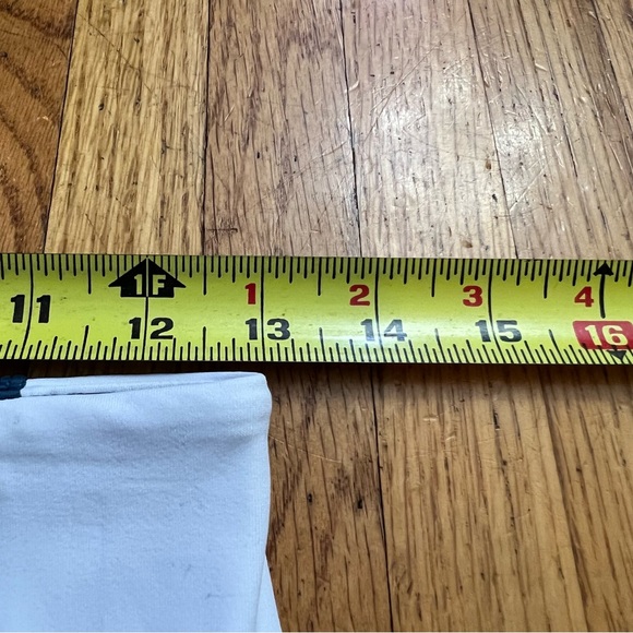 ZYIA 6-8 CAPRI CROP Leggings High Rise Blue White Performance Pants - Picture 5 of 8